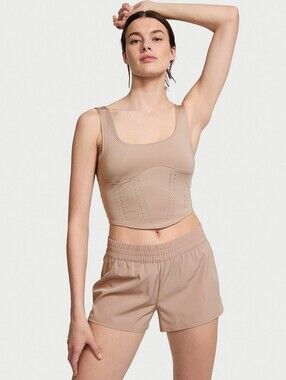 Victoria Secret  Essential Perforated Corset Top - Taupe